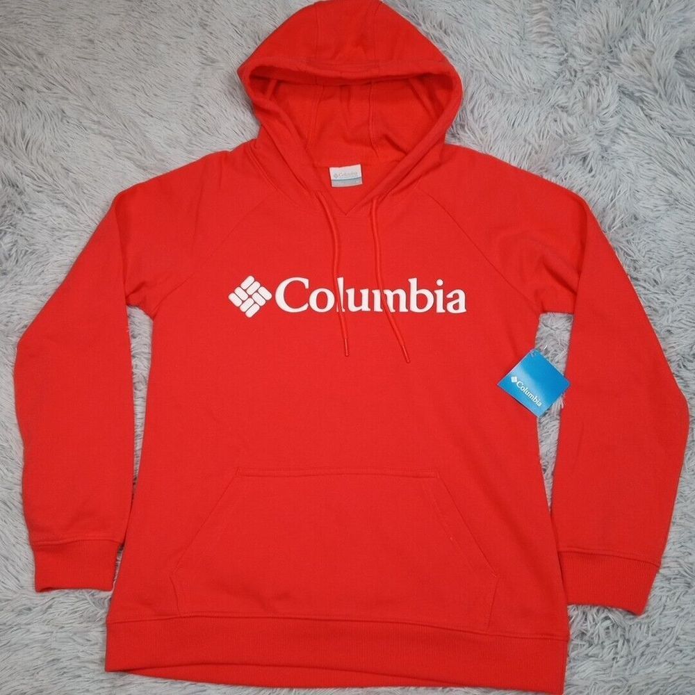 Columbia Sweatshirt Womens M Orange Athletic Pocket Lightweight Gorpcore New